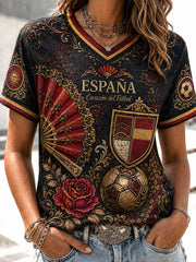 Damen Spanien Fußballfan T-Shirt 2026