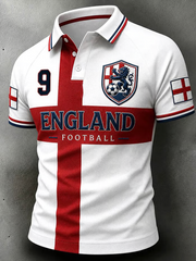 Herren UK Fußball-Liebhaber England bedruckt drei Knöpfe Schulter Ärmel
