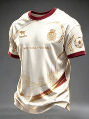 Herren T-Shirt mit spanischem Fußball-Print