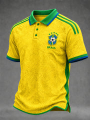 Herren Brasilien Fußball-Fan Geschenk Kurzarm-Oberteil