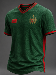 Herren MOROCCO Bedrucktes V-Ausschnitt T-Shirt
