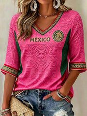Damen-T-Shirt mit Mexiko-Fußball-Motiv