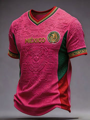 Herren T-Shirt mit Aufdruck: Mexiko Fußballliebhaber