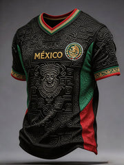 Herren T-Shirt mit Aufdruck: Mexiko Fußballliebhaber