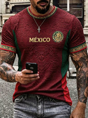 Herren T-Shirt mit Mexiko-Stolz-Kunstdruck