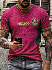 Herren T-Shirt mit Mexiko-Stolz-Kunstdruck