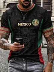 Herren T-Shirt mit Mexiko-Stolz-Kunstdruck