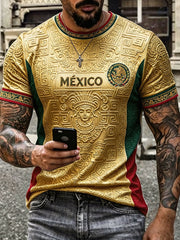 Herren T-Shirt mit Mexiko-Stolz-Kunstdruck