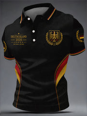 Herren Deutschland Fußball Fan Freizeit-Oberteil mit Print