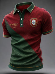 Herren Portugal Fußball Print Freizeit-Top