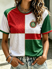 Damen-T-Shirt MAROKKO mit Druck und kurzen Ärmeln
