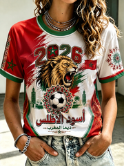 Damen-T-Shirt MAROKKO mit Print und kurzen Ärmeln