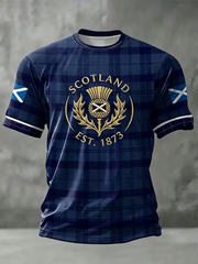 Herren T-Shirt mit Schottland-Aufdruck und kurzen Ärmeln
