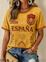 Damen-T-Shirt mit Print für Fußballfans