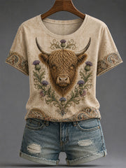 Damen Highland Denim Kariert T-Shirt