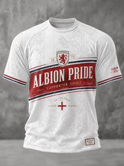 Herren T-Shirt mit England-Aufdruck, kurzärmelig, für Fußballliebhaber