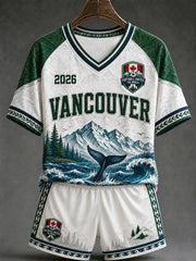 Frauen 2026 Canada Soccer V-Ausschnitt T-Shirts