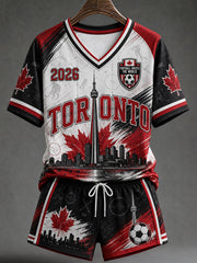 Damen 2026 Canada Soccer V-Ausschnitt T-Shirts