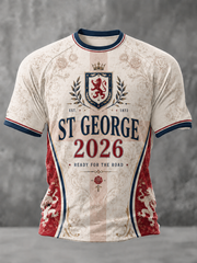 Herren T-Shirt mit England-Aufdruck, kurzärmelig, für Fußballliebhaber