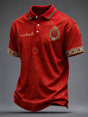Herren 2026 Marokko Fußball Unisex-Poloshirt