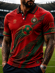 Herren-Poloshirt mit Marokko-Aufdruck