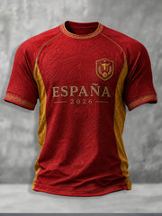 Herren T-Shirt mit spanischem Fußballfan-Aufdruck