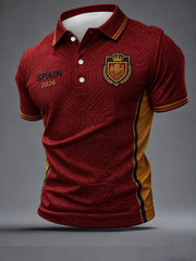 Men's Spanish Football Fans Print Shirt