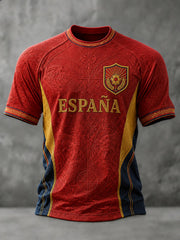 Herren T-Shirt mit spanischem Fußball-Print