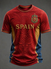 Herren T-Shirt mit spanischem Fußball-Aufdruck