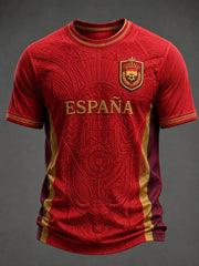 Herren T-Shirt mit spanischem Fußball-Print