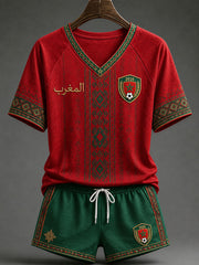 Damen Marokko Fußball V-Neck T-Shirts 2026