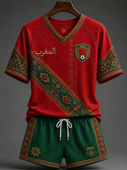 Damen-V-Neck-T-Shirts Marokko Fußball 2026
