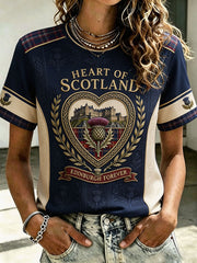 Damen Schottland Edinburgh Kunst bedrucktes T-Shirt