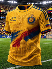 Herren T-Shirt mit Kolumbien-Fußball-Print 2026, Freizeit