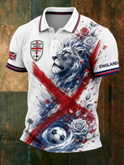 Herren Polo-Shirt „UK Football Lover England Printed“