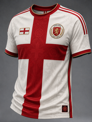 Herren T-Shirt mit England-Aufdruck, kurzärmelig, für Fußballliebhaber