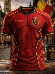 Herren T-Shirt Belgien Pride Kunst bedruckt