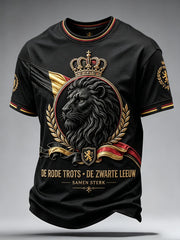 Herren-T-Shirt mit belgischem Pride-Kunstaufdruck