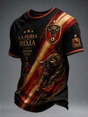 Herren Spanien Fußball Kurzarm-T-Shirt