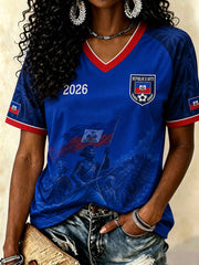 Haiti Damen V-Ausschnitt T-Shirts