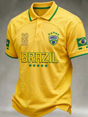 Herren Brasilien Fußball Fan Geschenk Kurzarm-Oberteil