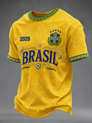 Men's Gift For Soccer Fans Print Casual Tee