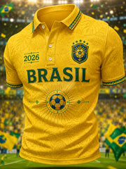 Herren Brasilien Fußball Fan Geschenk Kurzarm-Oberteil