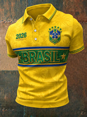 Men's Gift For Soccer Fans Print Casual Polo