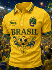 Geschenk für Brasilien-Fußballfans: Kurzarm-Oberteil für Herren