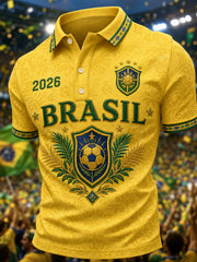 Herren Brasilien Fußballfan-Geschenk Kurzarm-Oberteil