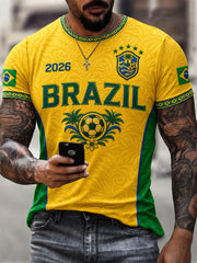 Herren-Geschenk für Fußballfans, bedrucktes Freizeit-T-Shirt