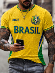 Herren T-Shirt mit Fußball-Motiv, lässiges Design, Geschenk für Fußballfans