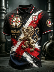 Herren UK Fußball-Fan England bedrucktes Poloshirt