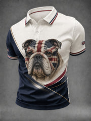 Herrenhemd mit Britischer Bulldogge-Print